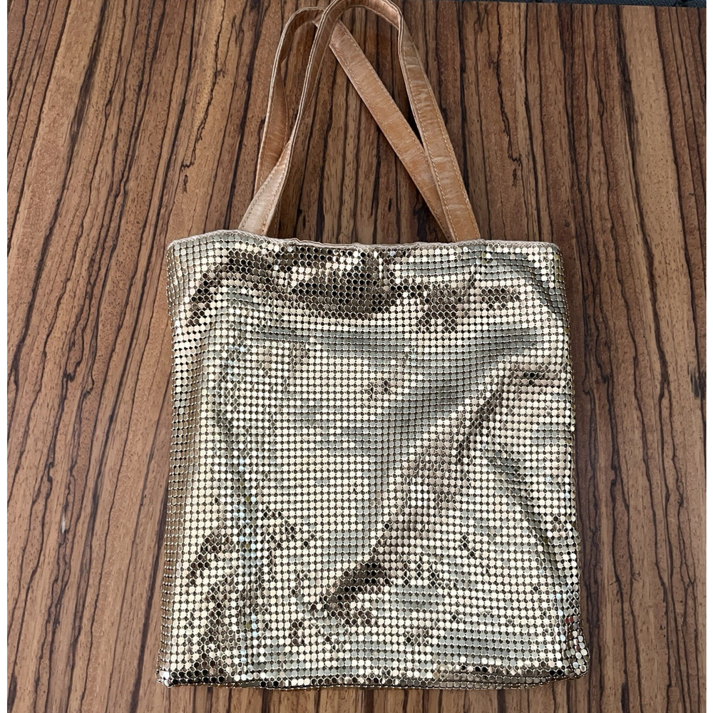 Vintage Warehouse Gold Metal Mesh Evening Bag Purse